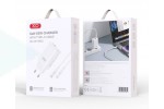 Сетевое зарядное устройство USB + USB-C XO CE17(EU) 65W GaN Fast Charger (1USB-C 65W/1USB-A 22.5W) White