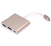 Разветвитель USB HUB Type-C (M) --> HDMI (F) + USB3.0 (F) + Type-C (F)