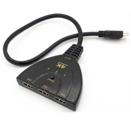Переключатель 3 HDMI (мама) - HDMI (папа) UltraHD 4K