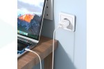 Сетевое зарядное устройство USB + кабель Lightning BOROFONE BA68A Glacier 2100mAh (белый)