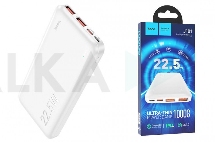 Универсальный дополнительный аккумулятор Power Bank HOCO J101 Astute PD22.5W (10000 mAh) (белый)