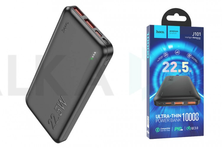 Универсальный дополнительный аккумулятор Power Bank HOCO J101 Astute PD22.5W (10000 mAh) (черный)