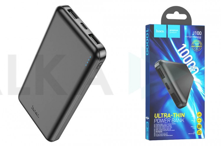 Универсальный дополнительный аккумулятор Power Bank HOCO J100 (10000 mAh) (черный)