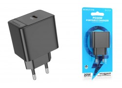 Сетевое зарядное устройство USB-C BOROFONE BAS13A Erudite PD 20W (черный)