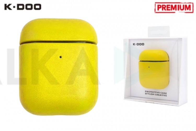 Чехол для наушников K-DOO LUXCRAFT+ AirPods 1/2 (Yellow)