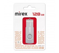 Флешка USB 3.0 Mirex SWIVEL SILVER 128GB (ecopack)