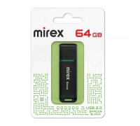 Флешка USB 2.0 Mirex 64 ГБ SPACER BLACK 64GB (ecopack)