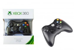 Геймпад беспроводной для X-BOX 360 черный (упаковка светлая, картон)