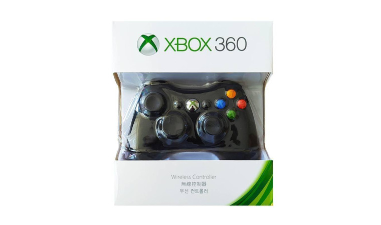 Геймпад беспроводной для X-BOX 360 черный (упаковка светлая, картон)