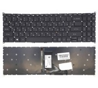 Клавиатура для ноутбука Acer Aspire A515-52 черная с подсветкой