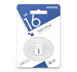 Флешка USB 2.0 Smartbuy 16GB LARA White (SB16GBLARA-W)