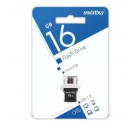 Флешка USB 2.0 Smartbuy 16GB OTG POKO series Black (SB16GBPO-K)