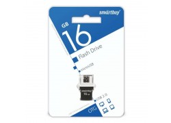 Флешка USB 2.0 Smartbuy 16GB OTG POKO series Black (SB16GBPO-K)