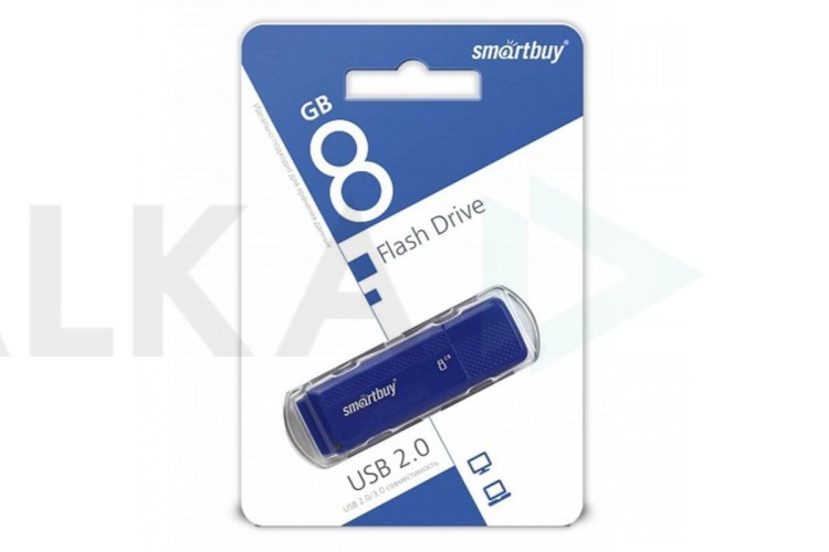 Флешка USB 2.0 Smartbuy 8GB Dock Blue (SB8GBDK-B)
