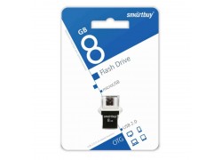Флешка USB 2.0 Smartbuy 8GB OTG POKO series Black (SB8GBPO-K)