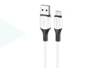 Кабель USB - MicroUSB BOROFONE BX79 силиконовый 2,4A (белый) 1м