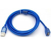 Кабель USB 2.0 удлинитель Type-A (папа - мама) удлинитель 3 м синий (NN-U2MFB03)