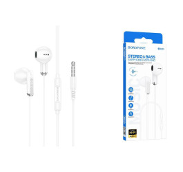 Наушники вакуумные проводные BOROFONE BM89 Surpass (белый)