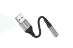 Адаптер для проводной гарнитуры c 3.5 мм на USB-A HOCO LS36 Fresh (черный)