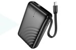 Универсальный дополнительный аккумулятор Power Bank HOCO J134A with cable(USB-C) (10000mAh) (черный)