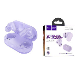 Наушники вакуумные беспроводные HOCO EQ19 wireless BT headset (фиолетовый)