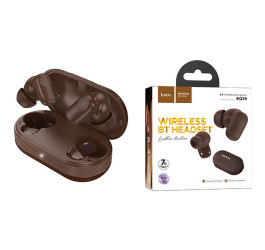 Наушники вакуумные беспроводные HOCO EQ19 wireless BT headset (коричневый)