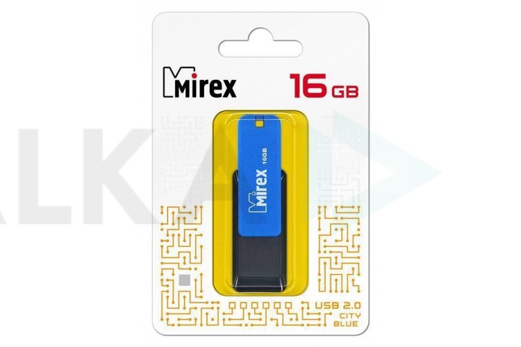 Флешка USB 2.0 Mirex CITY BLUE 16GB (ecopack)