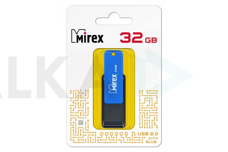 Флешка USB 2.0 Mirex CITY BLUE 32GB (ecopack)