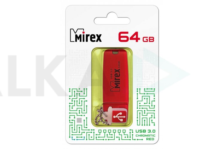 Флешка USB 3.0 Mirex CHROMATIC RED 64GB (ecopack)