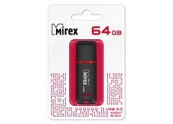 Флешка USB 3.0 Mirex KNIGHT BLACK 64GB (ecopack)