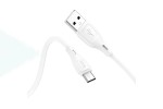 Кабель USB - MicroUSB HOCO X61 2,4A (белый) 1м (силикон)