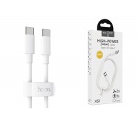 Кабель USB Type-C - USB Type-C HOCO X51, 5A/20V, PD100W (белый) 2м