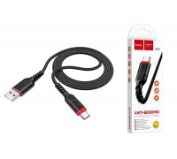 Кабель USB - USB Type-C HOCO X59, 2A (черный) 1м (в оплетке, с усилением сгиба)