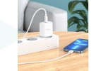 Сетевое зарядное устройство USB-C + кабель Lightning - Type-C HOCO C104A  charger PD20W  (белый)