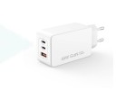 Сетевое зарядное устройство USB + 2 USB-C XO CE13 (EU) 65W GaN tech fast charging (2USB-C 65W/1USB-A 22.5W) White