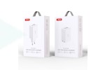 Сетевое зарядное устройство USB + 2 USB-C XO CE13 (EU) 65W GaN tech fast charging (2USB-C 65W/1USB-A 22.5W) White