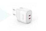 Сетевое зарядное устройство 2 USB-C XO L140  Dual C35W Fast Chargers White