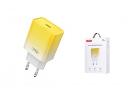 Сетевое зарядное устройство USB-C XO CE18 (EU) PD30W fast charging yellow