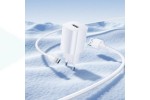Сетевое зарядное устройство USB-C + кабель Mciro USB - USB BOROFONE BA102A Pudding QC3.0 (белый)