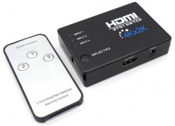 Переключатель 3 HDMI - HDMI (мама - мама) UltraHD 4K с пультом