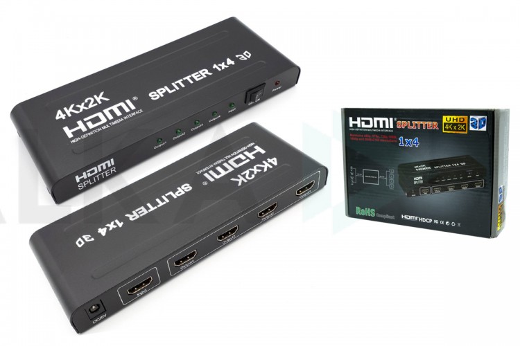 Разветвитель HDMI (мама) - 4 HDMI (мама) UltraHD 4K