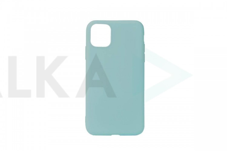Чехол силиконовый iPhone 11 Pro Max (6.5) плотный матовый (серия Colors) (светло-бирюзовый)