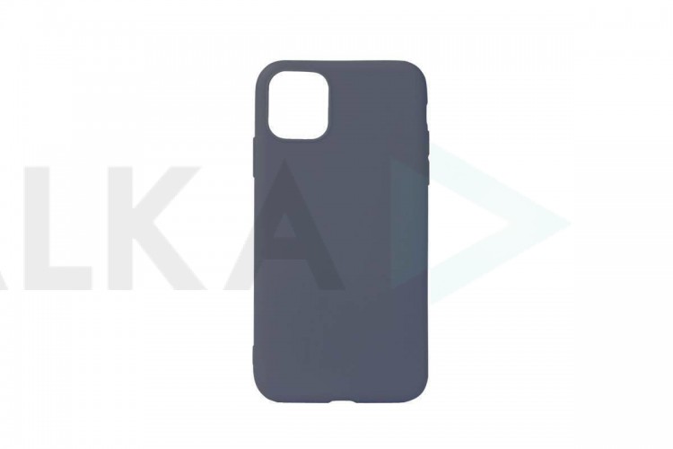 Чехол силиконовый iPhone 11 Pro Max (6.5) плотный матовый (серия Colors) (темно-синий)