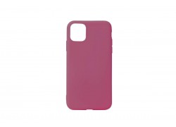 Чехол силиконовый iPhone 11 Pro Max (6.5) плотный матовый (серия Colors) (темно-розовый)
