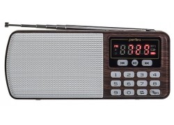 Радиоприемник Perfeo цифровой ЕГЕРЬ FM+ 70-108МГц/ MP3/ питание USB или BL5C/ коричневый (i120-BK)