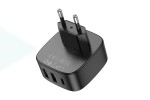 Сетевое зарядное устройство 2USB + USB-C BOROFONE BAS23A Lucky PD30W (черный)