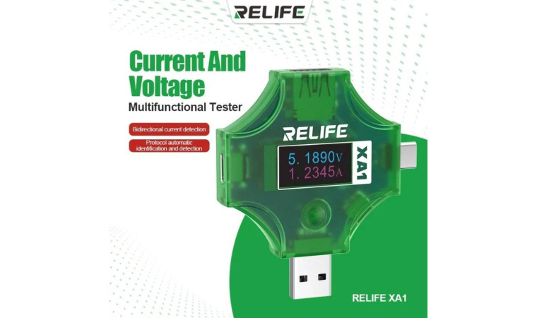 Тестер заряда RELIFE XA1 USB/ Type-C Тестер заряда RELIFE XA1 USB/ Type-C