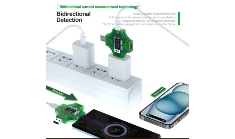 Тестер заряда RELIFE XA1 USB/ Type-C Тестер заряда RELIFE XA1 USB/ Type-C