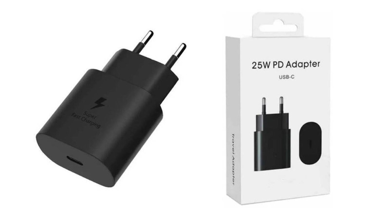 Сетевое зарядное устройство USB-C Samsung PD Adapter 25W EP-TA800 (черный) без логотипа