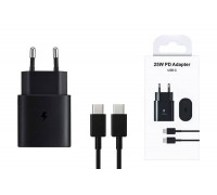 Сетевое зарядное устройство USB-C + кабель Type-C Samsung 25W EP-TA800 (черный) без логотипа